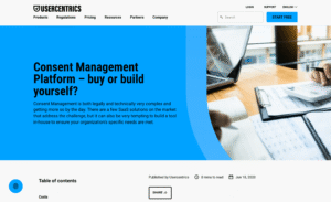 Consent Management Platform to Satisfy Notice and Consent Obligations