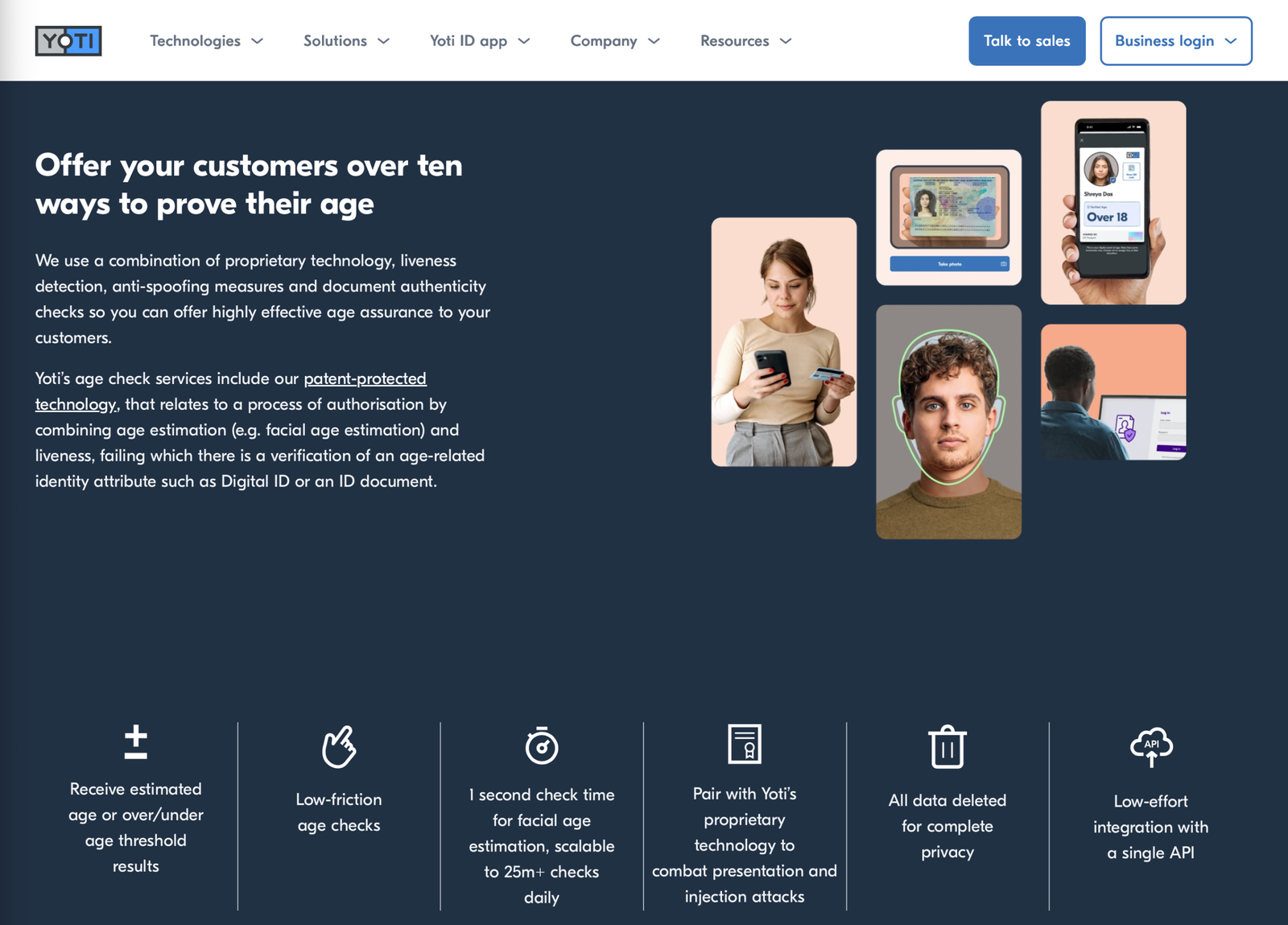 Yoti Age Verification ways to prove age